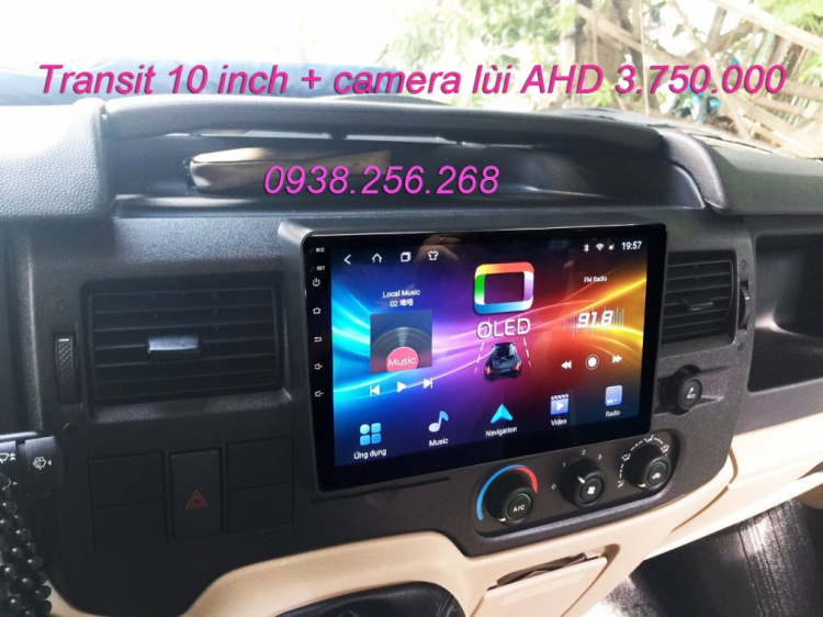 Màn Hình android ford transit 10 inch + camera lùi AHD 3.750.000