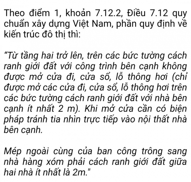 Ngăn hàng xóm xây nhà trổ cửa sổ sang sân nhà