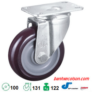 bánh xe xoay 360 nhựa pu 100x32 S2-4256-95P banhxecolson.com.png