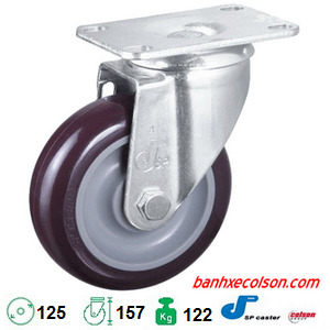 bánh xe đẩy xoay nhựa pu 125x32mm S2-5256-95P banhxecolson.com.png