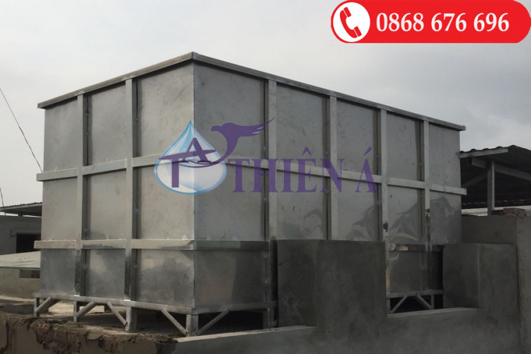 Bể vuông inox - Thiên Á - Sản xuất bể nước inox theo yêu cầu