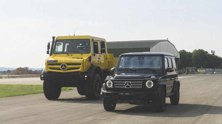 Bộ đôi "quái thú" Mercedes-Benz G-Class và Unimog so dáng trong bộ ảnh mới