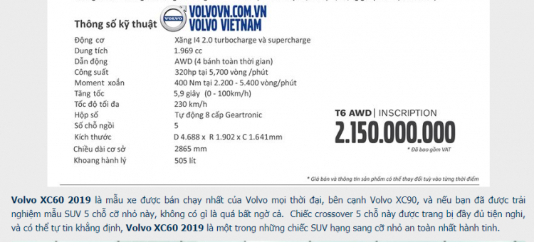Xin tư vấn về việc mua xe Volvo XC 40