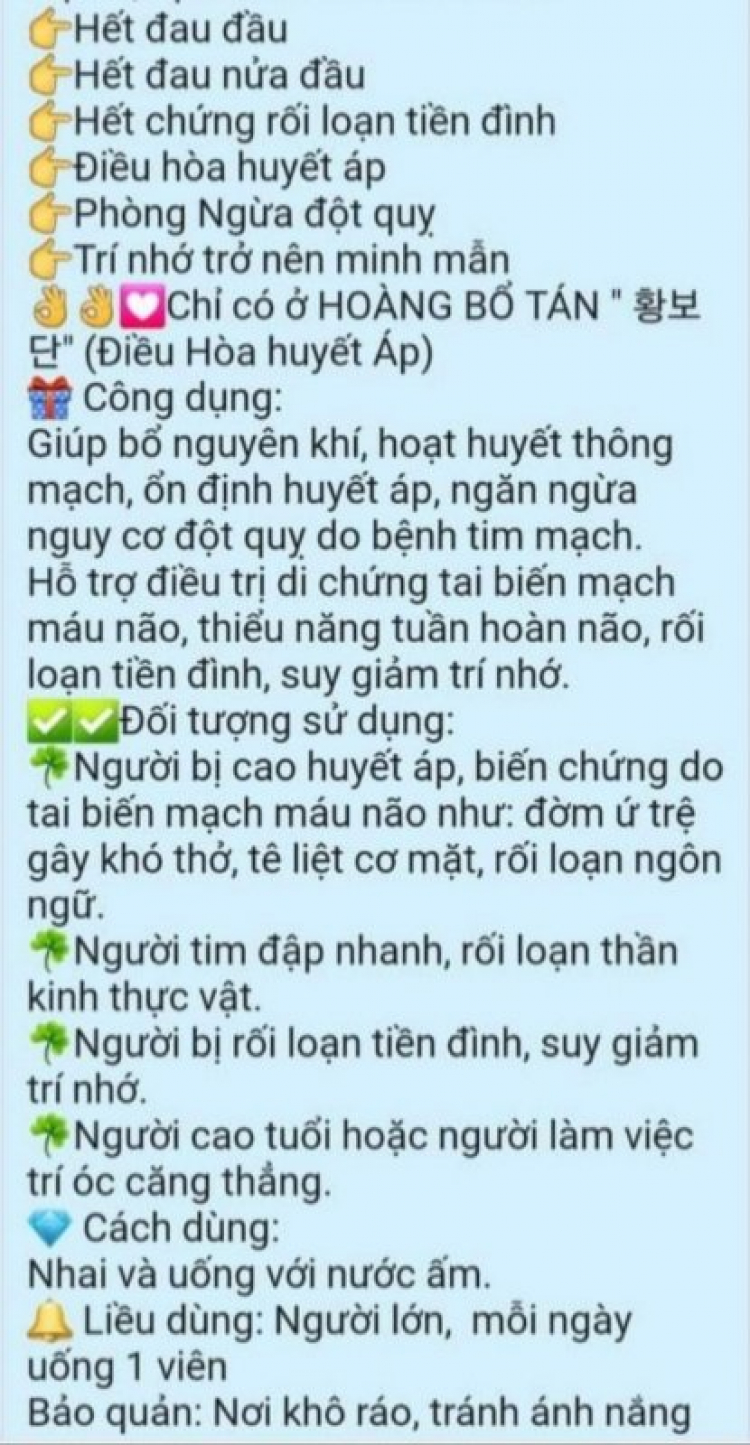 Thuốc phòng chống đột quị