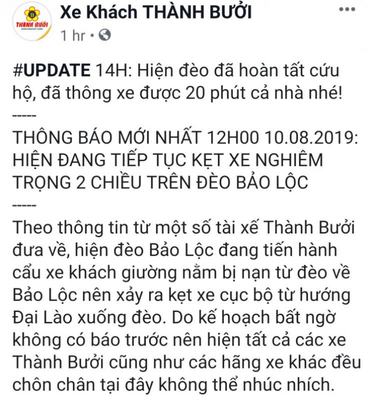 Cập nhật tình hình sạt lở ở đèo Bảo Lộc