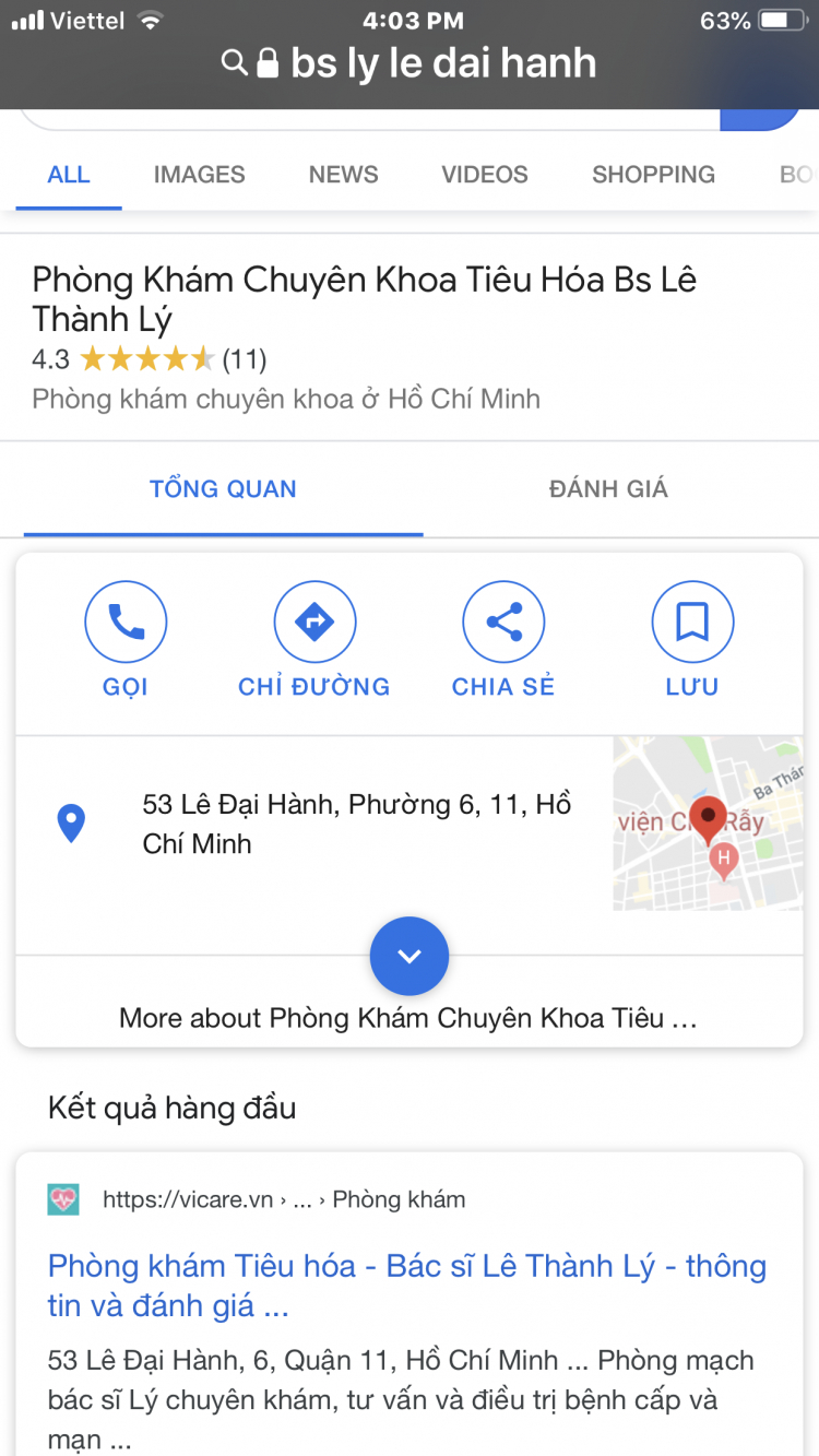 Phòng khám bệnh đại tràng ở Sài Gòn