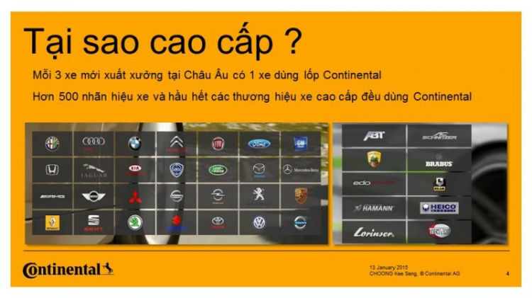 Vài nét về thương hiệu Continental