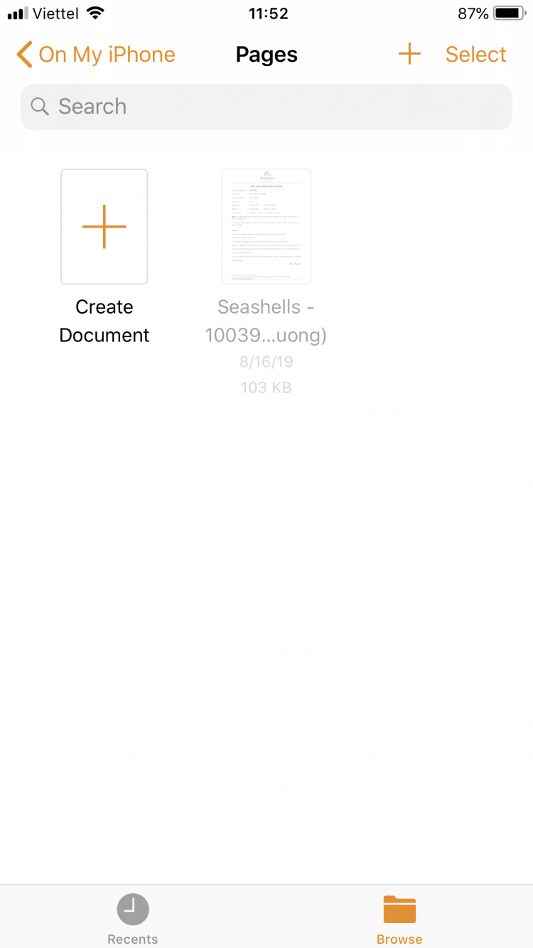 files lưu trong Pages trên Iphone không hiển thị?
