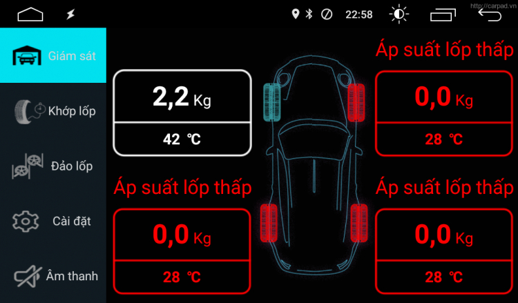 Cảm biến biến áp suất lốp kết nối USB iCar TN602