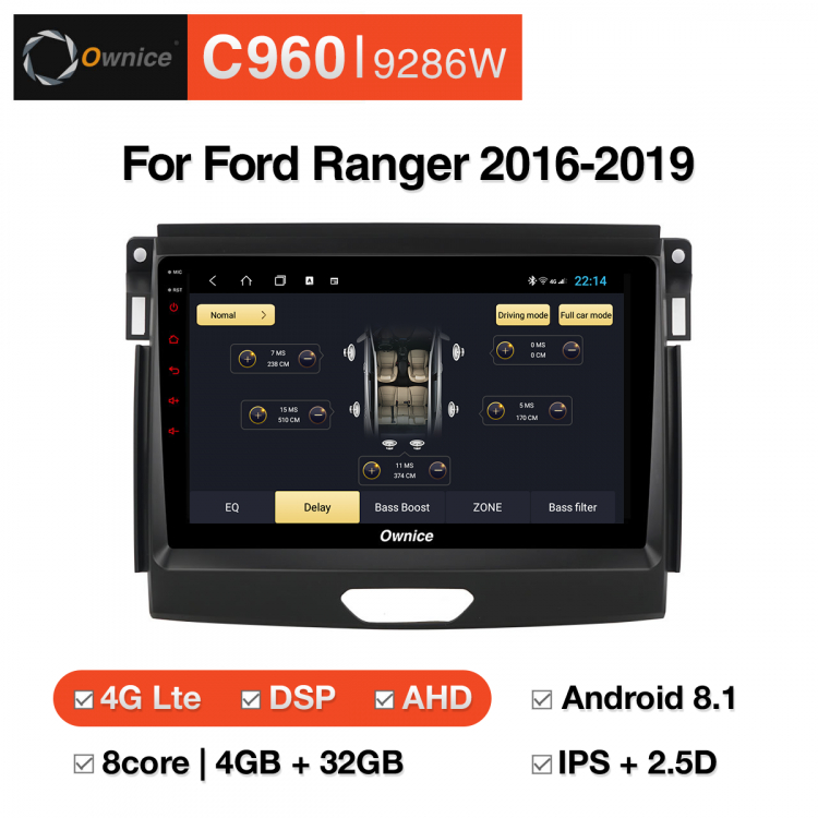 đầu DVD android lên xe FORD RANGER