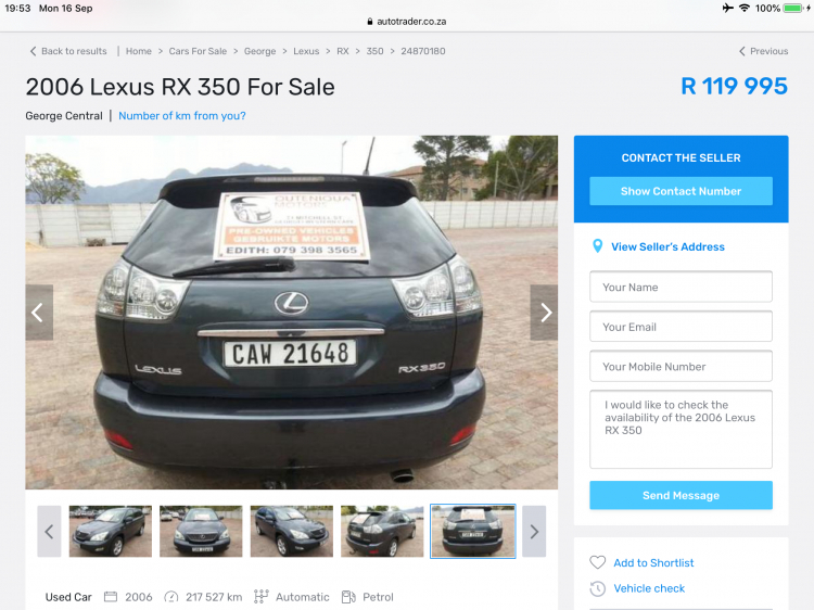 Lexus RX 350, 2007 Lexus RX 350, 2007