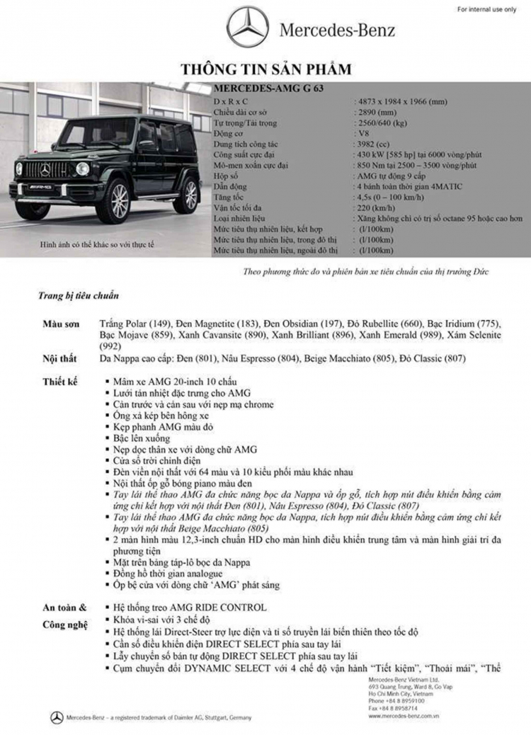SUV hạng sang Mercedes-Benz G63 AMG 2019 nhập chính hãng có giá 10,6 tỷ đồng SUV hạng sang Mercedes-Benz G63 AMG 2019 nhập chính hãng có giá 10,6 tỷ đồng