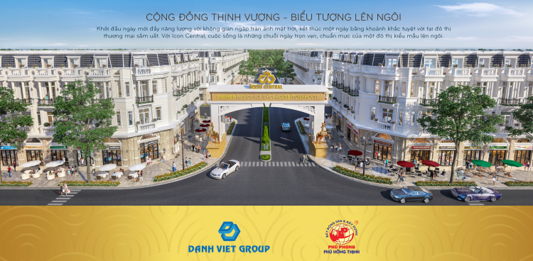 Dự án Icon Central 4 mặt tiền đường gần Aeon Mall Bình Dương từ 2,28 tỷ/nền. LH: em Linh 090 39 32 348