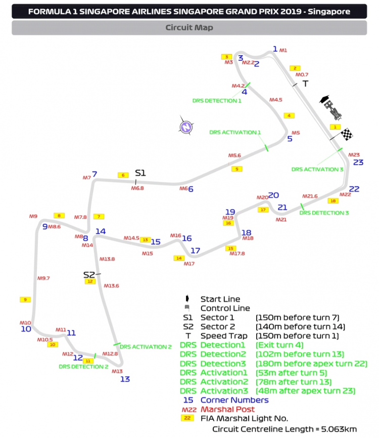 Formula 1 2019: Singapore GP, Marina Bay Street Circuit