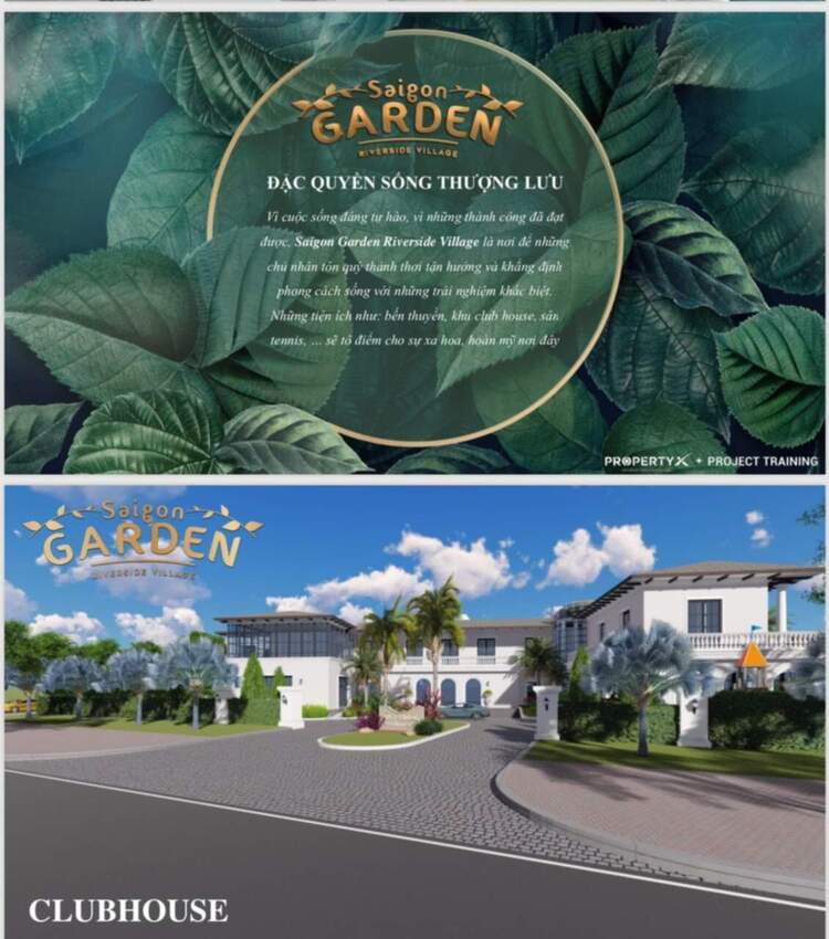 Dự án Saigon GARDEN RIVERSIDE VILLAGE:  Biệt Thự Vườn 1000m2 Mặt Tiền Sông Q9