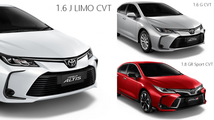 Sự khác biệt về trang bị giữa 03 phiên bản Toyota Corolla Altis thế hệ mới tại Thái Lan