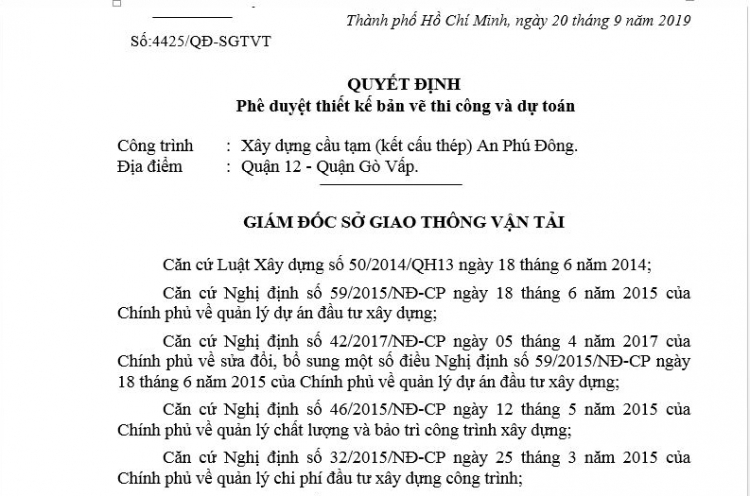 Cầu Vàm Thuật An Phú Đông Quận 12 bắc qua Phường 5 Gò Vấp đã thông xe 31/12/2020 đất An Phú Đông tăng nóng nhất Q.12