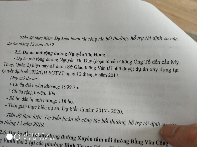 Họp bàn về thu hồi đất mở rộng đường Nguyễn Duy Trinh, Q2.