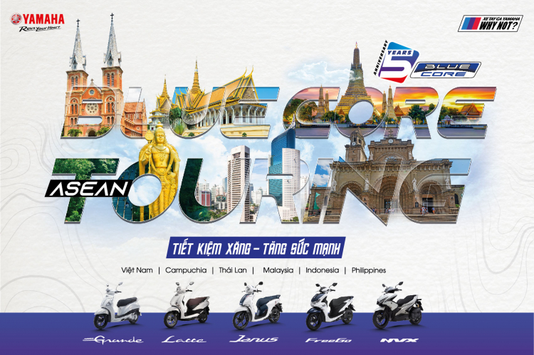 Kỷ niệm 5 năm ra mắt động cơ BLUE CORE, Yamaha khởi động hành trình xuyên Asean