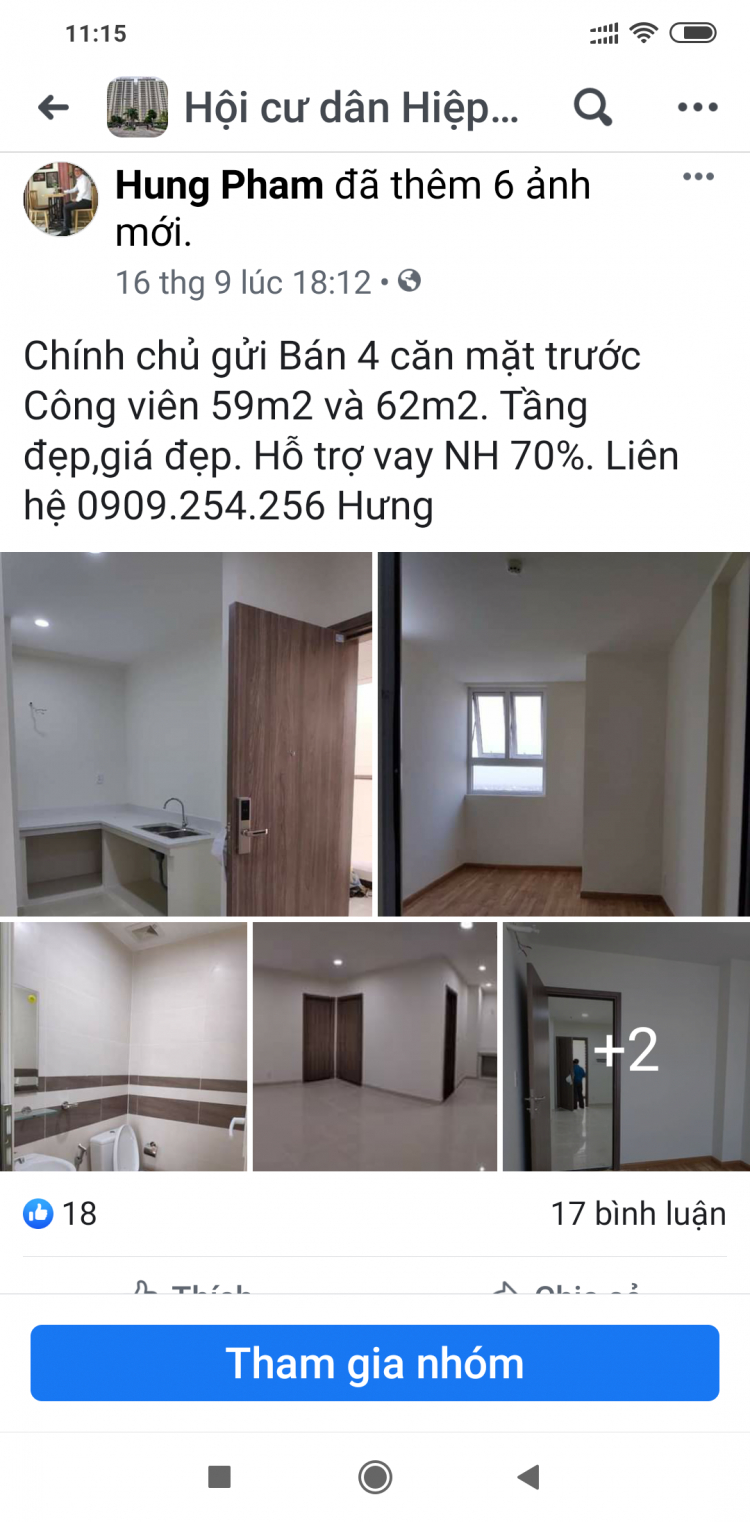 Hỏi căn hộ dưới 1.5 tỷ, quận 12