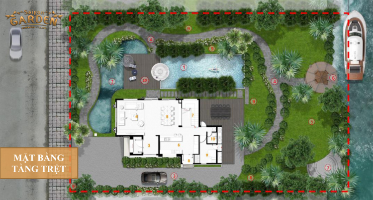 Biệt thự vườn Q9 Hưng Thịnh 21-29tr/m2 diện tích 1000m2 phong cách sống xanh