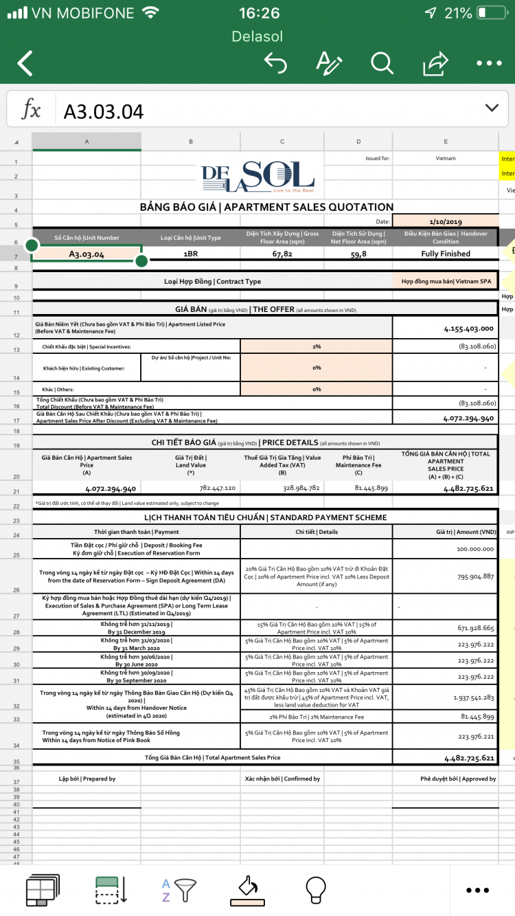 Bán suất nội bộ CapitaLand căn hộ DelaSol quận 4