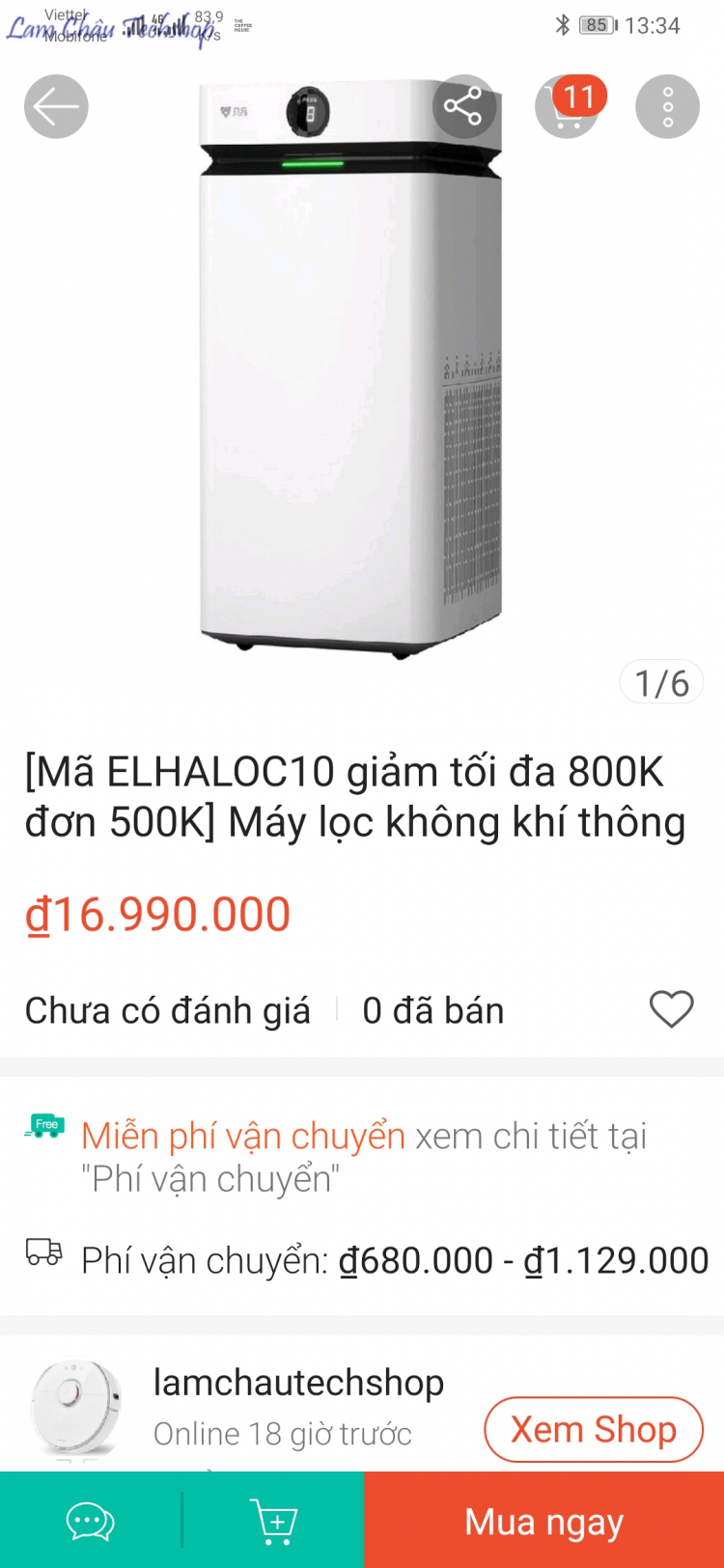 Em hỏi máy lọc ko khí