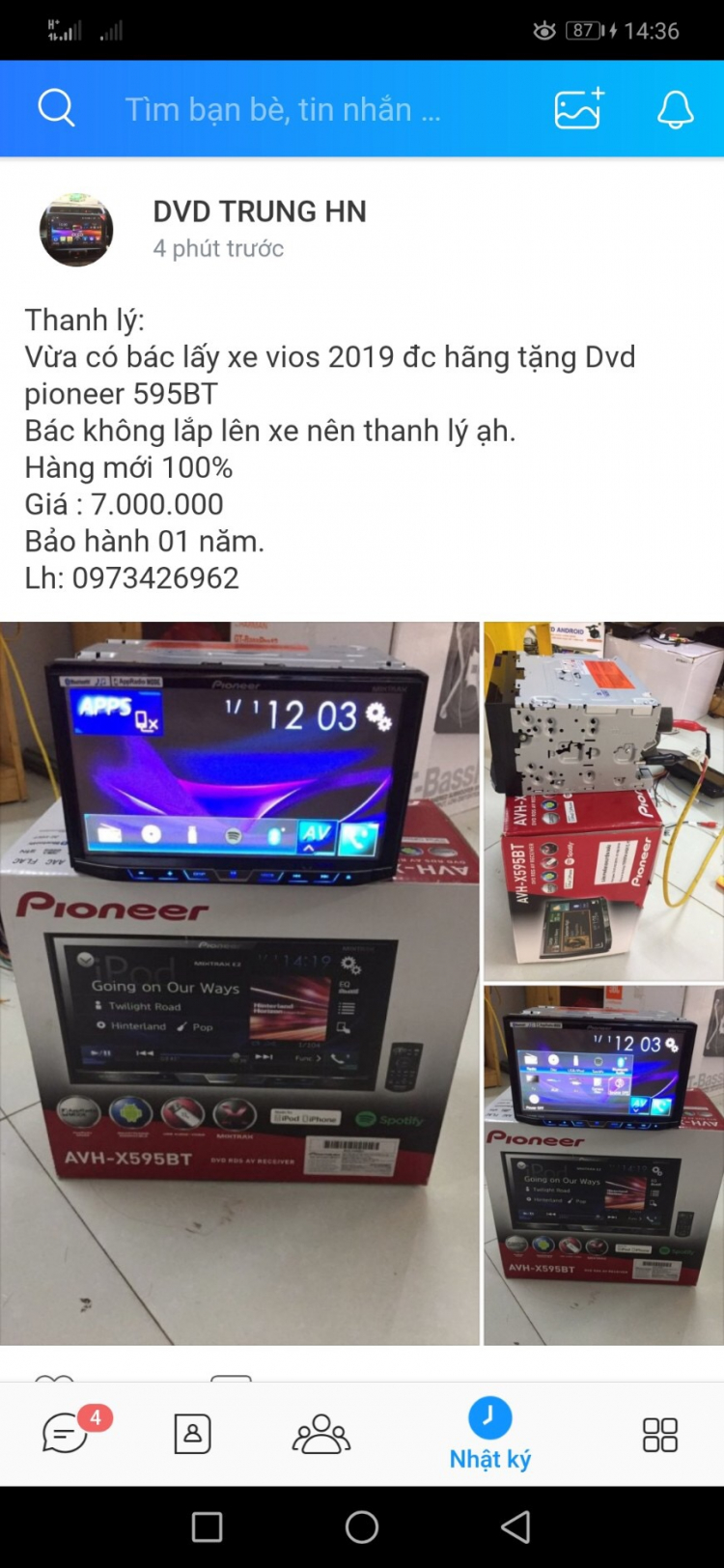 Mình cần mua DVD Pioneer AVH - X8750BT or 8850BT cũ