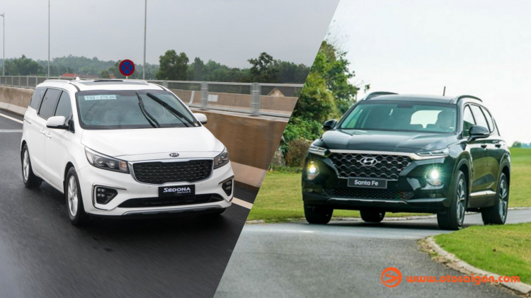 Chọn Kia Sedona 2019 (Full Dầu) hay Hyundai SantaFe 2019 (Xăng Đặc Biệt)?