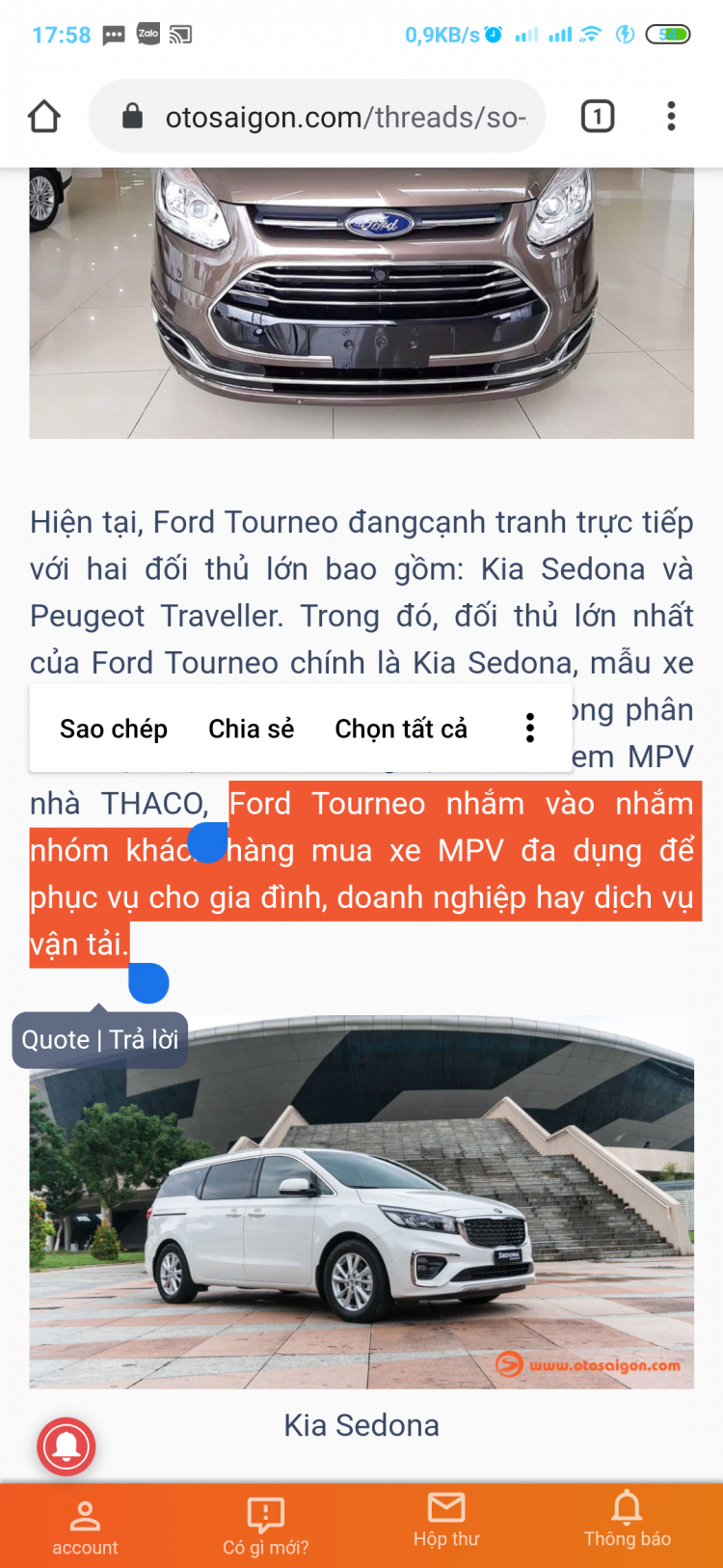 So sánh sơ bộ Ford Tourneo mới với các mẫu MPV trong phân khúc tại Việt Nam