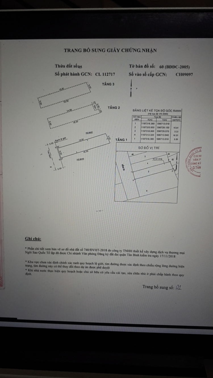 Nhà bán 52m2,xây dựng 1 trệt 2 lầu hẻm 98 Cống Lở,P.15,Q.Tân Bình.