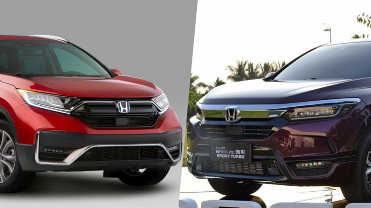 Sự khác biệt giữa Honda CR-V và Honda Breeze