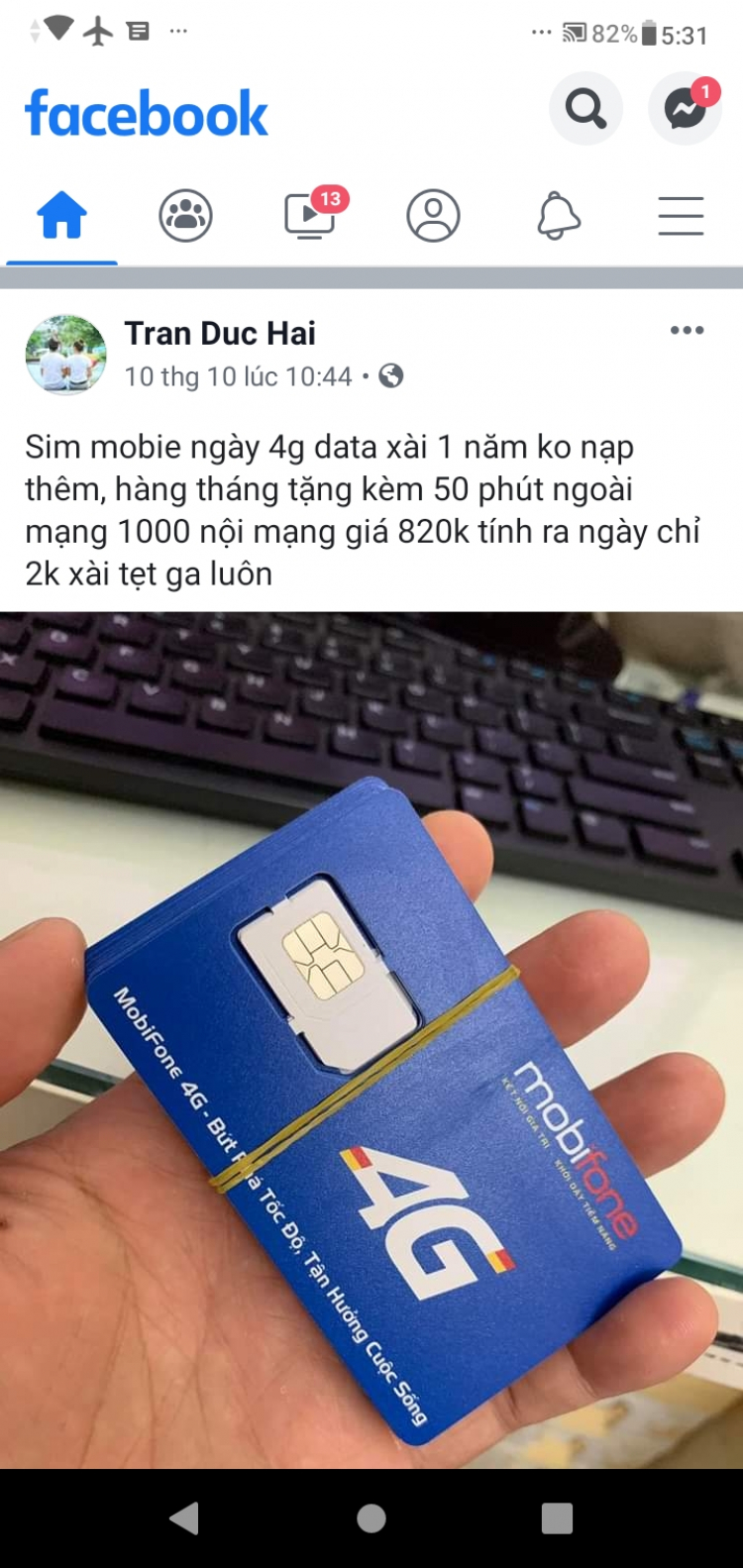 Xài Sim 4G trọn năm nào ?