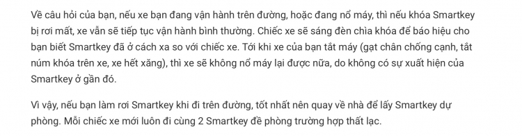 Smart Key xe 2 bánh, khá rắc rối...