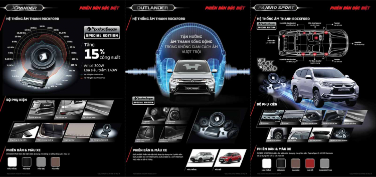 Mitsubishi ra mắt phiên bản đặc biệt cho Pajero Sport, Outlander và Xpander