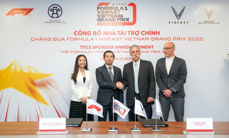 VinFast là nhà tài trợ chính chặng đua F1 tại Việt Nam