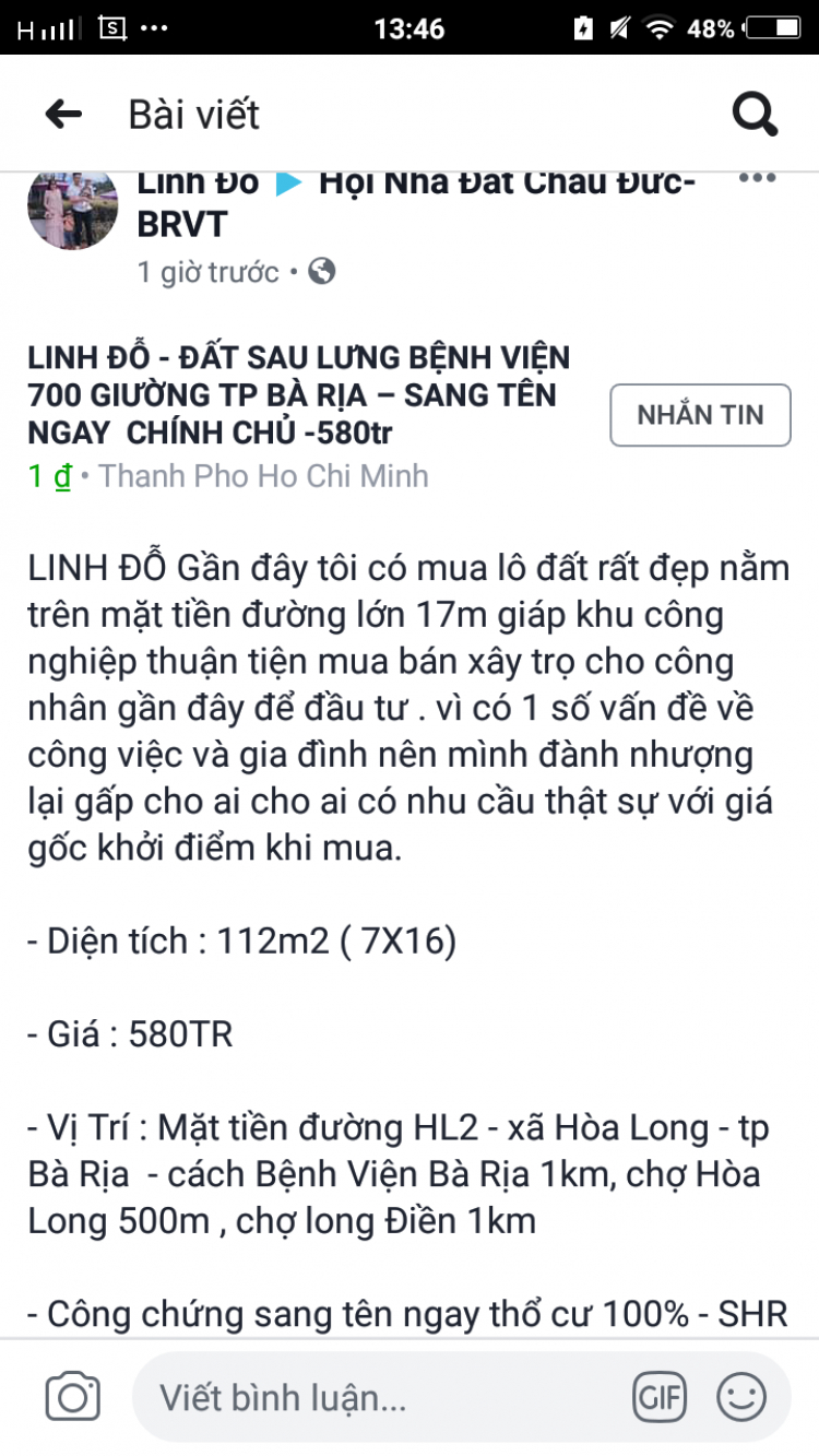 Thị trường đất đai Bà Rịa-Vũng Tàu???