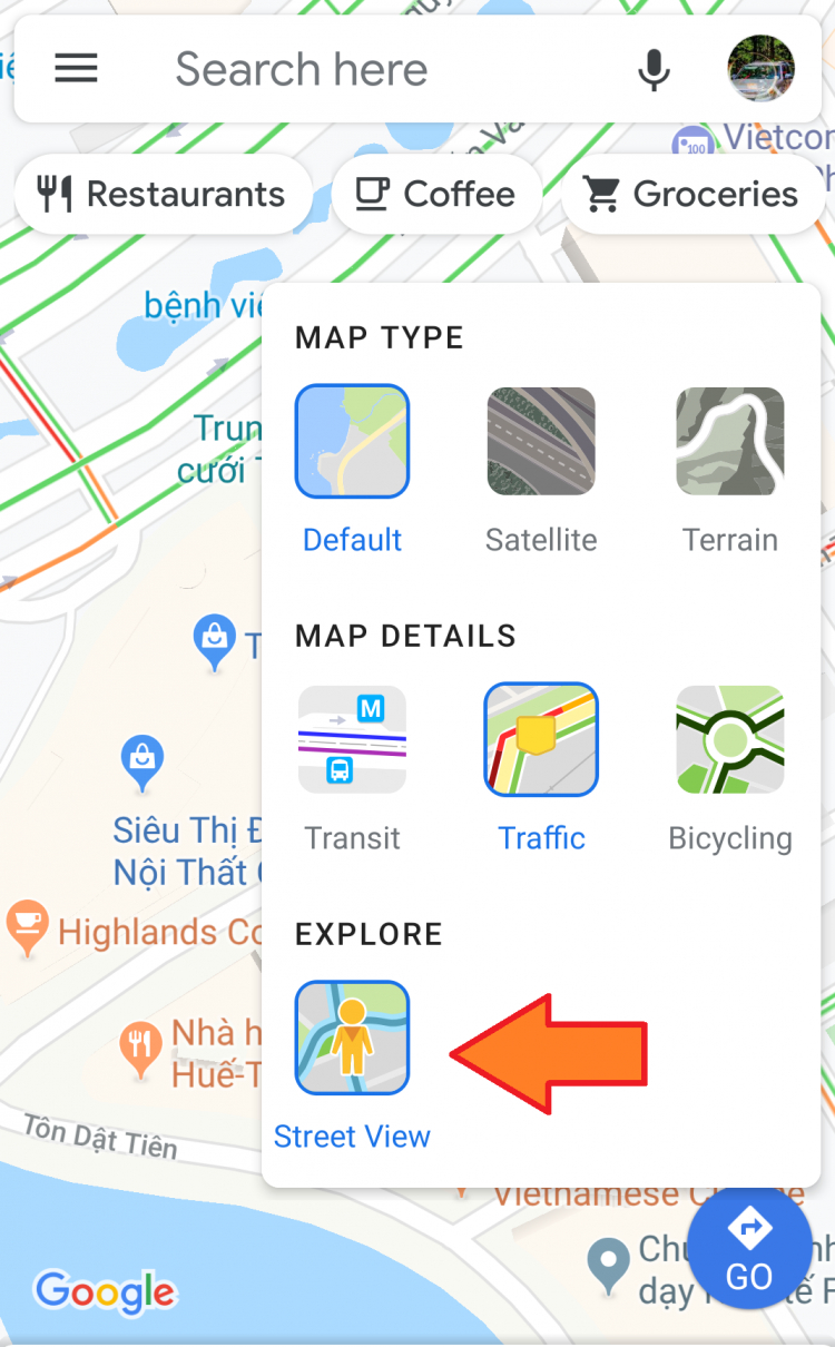 Google Map đã support Street view ở TPHCM