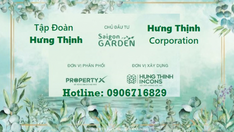Biệt thự vườn Hưng Thịnh quận 9 Saigon Garden Riverside Village