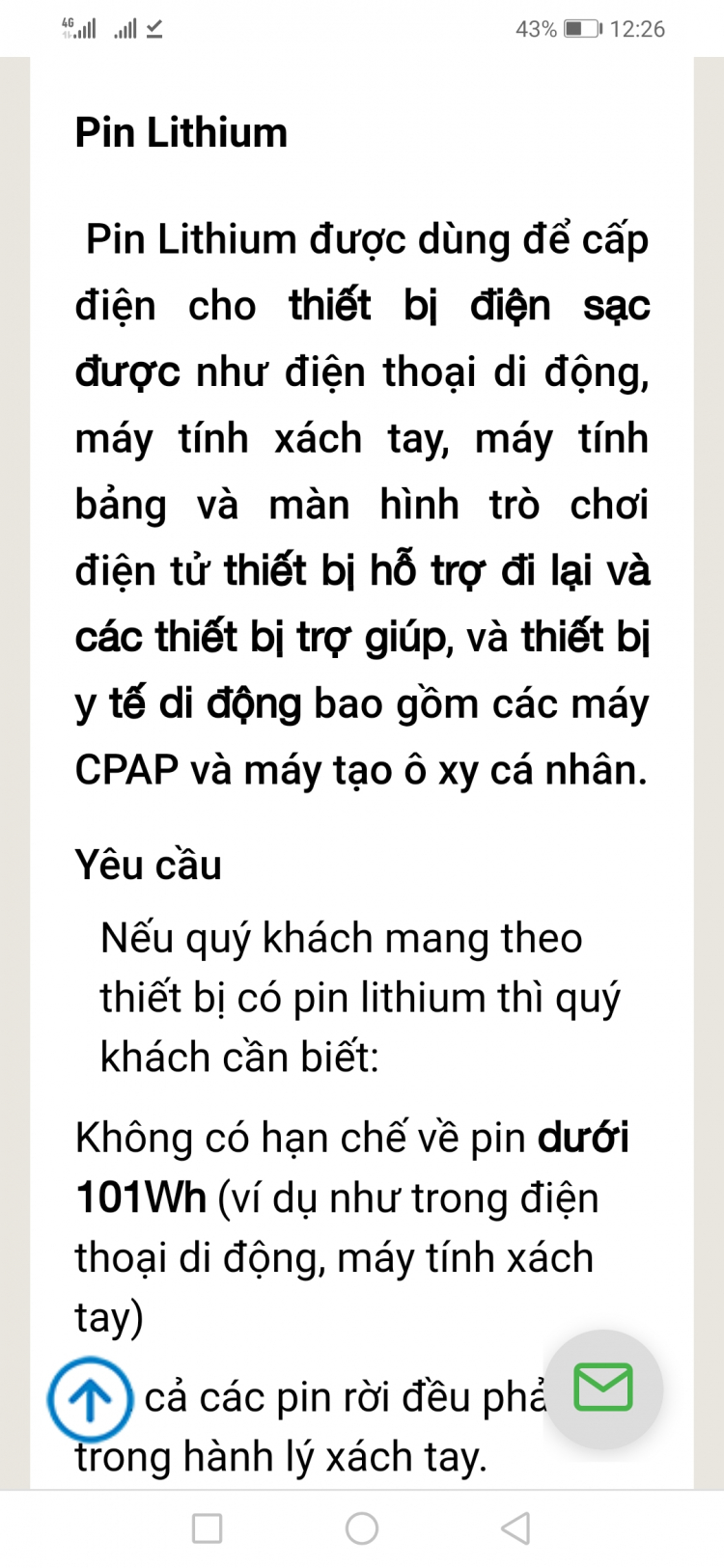 Khoan pin có được xách tay về được không?