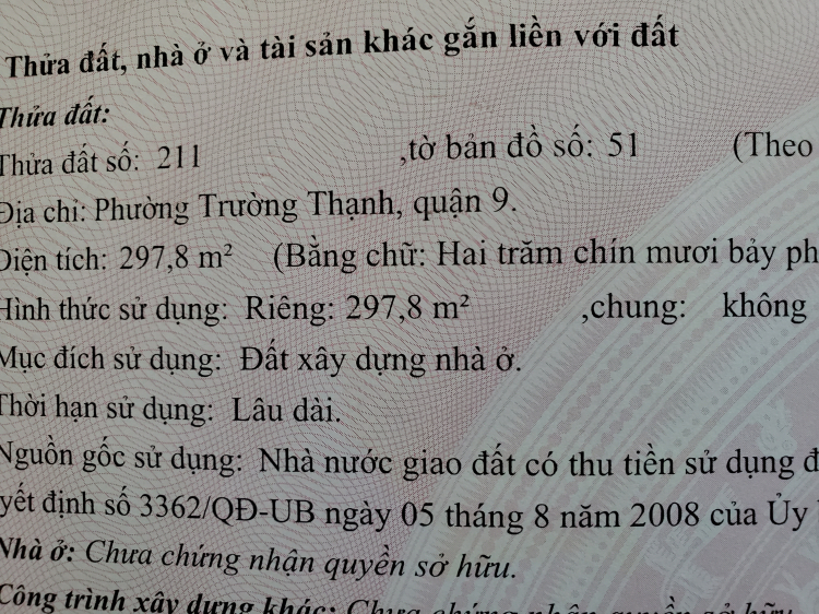 Bán nền bt quận 9 giá rẻ nhất thị trường