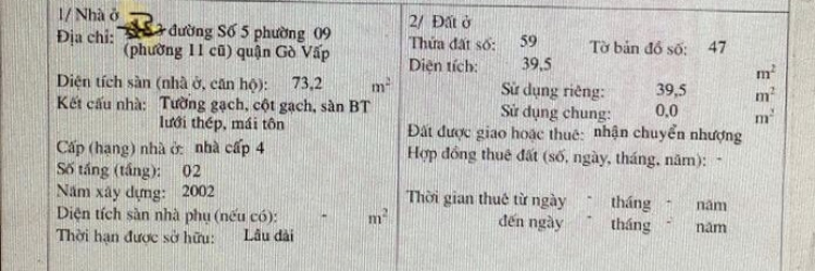 Mua nhà nhỏ Gò Vấp