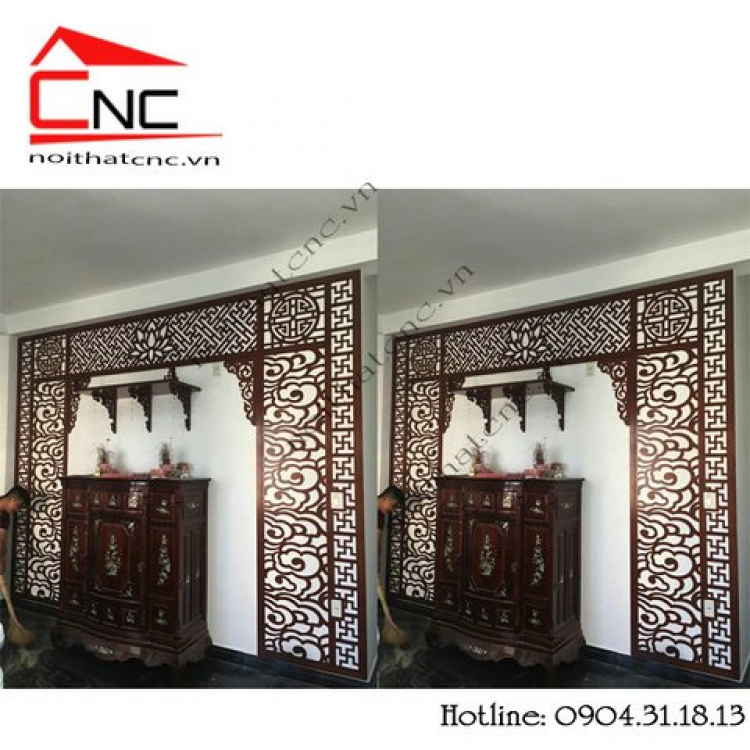 Xu hướng vách cnc phòng thờ bằng gỗ trong năm 2019 - 2020