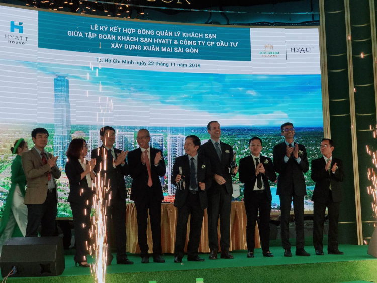 Ecogreen Sài Gòn ngày 22/11/2019 - Buổi Lễ Ký Kết Chuyển Giao Thương Hiệu và QL KS  Hyatt Place 69 tầng