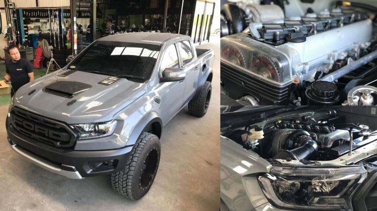 Ford Ranger Raptor được dân chơi Thái Lan gác máy 2JZ của Toyota Supra