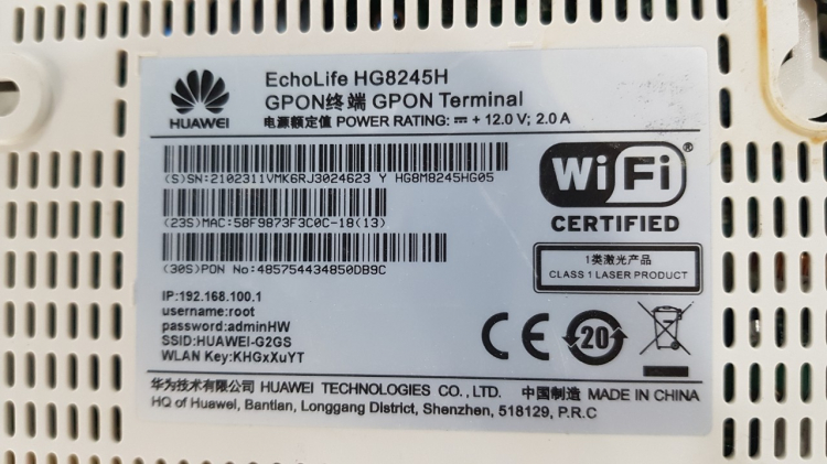 Huawei Echolife HG8245H..?