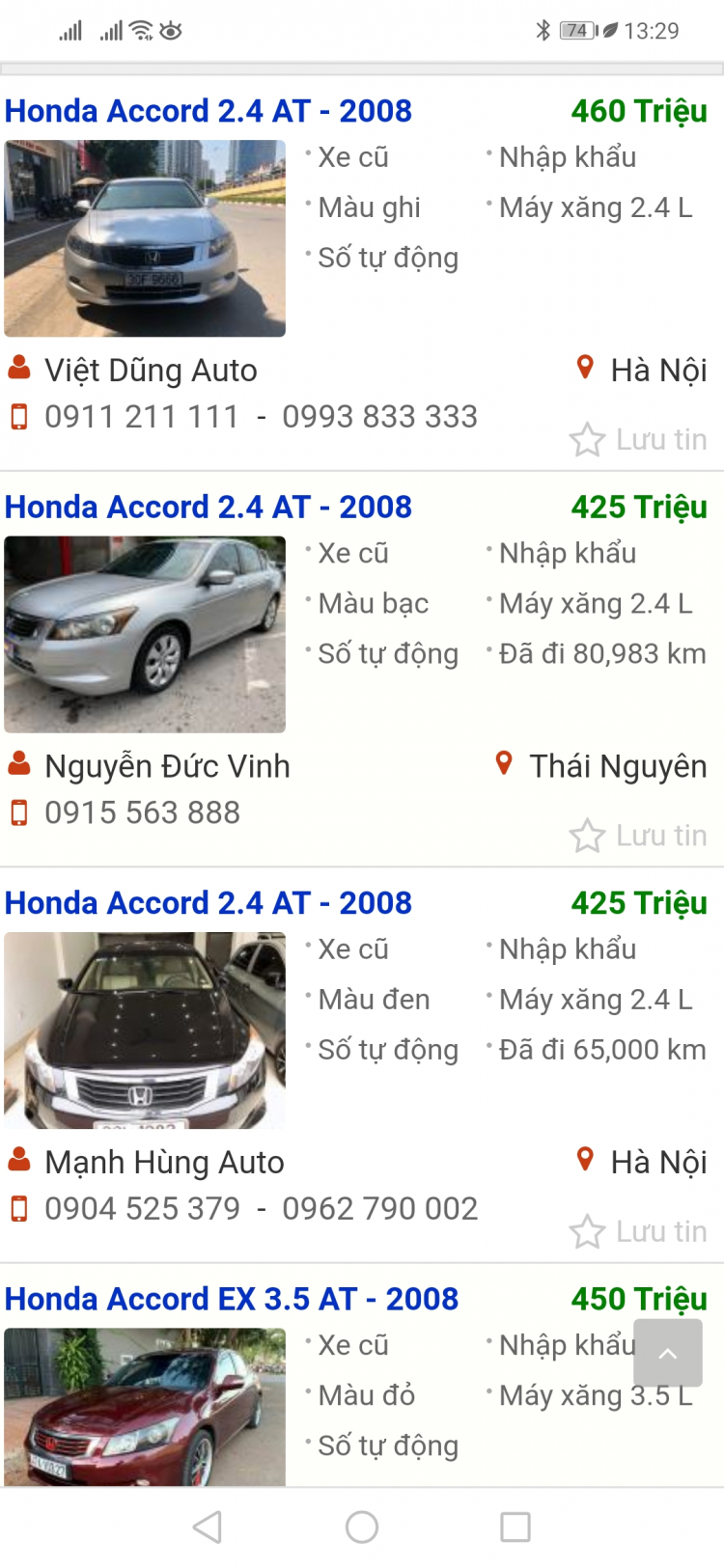 Xe Honda cũ dưới 500tr, chọn Accord hay CR-V các bác ?