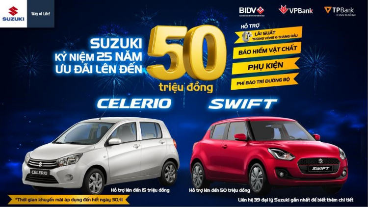 Suzuki Ưu Đãi Lớn Lên Đến 50 Triệu, Thời Điểm Vàng Rước Swift Và Celerio Trước Tết