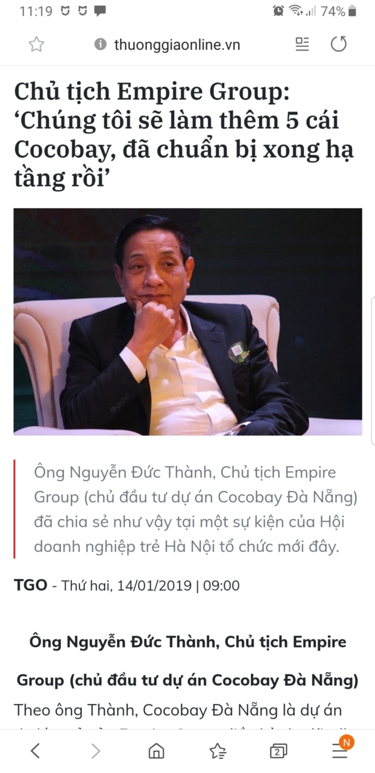 Cocobay ĐN đã bể