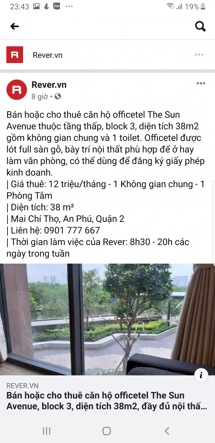 [BĐS] Căn hộ cho thuê